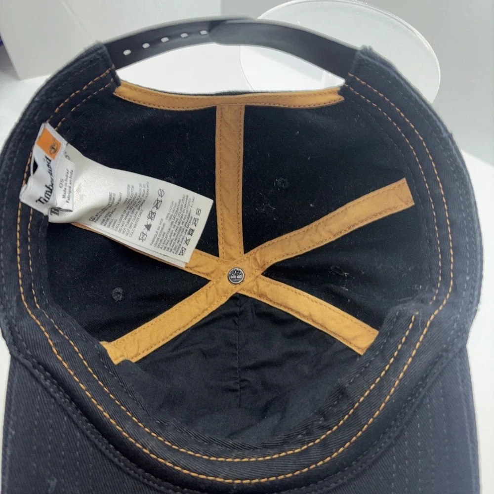 Timberland Snapback Baseball Hat Cap Black Embroidered‎ Logo Adjustable
